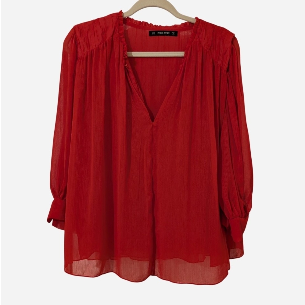 Pre-owned Elegant Red Blouse